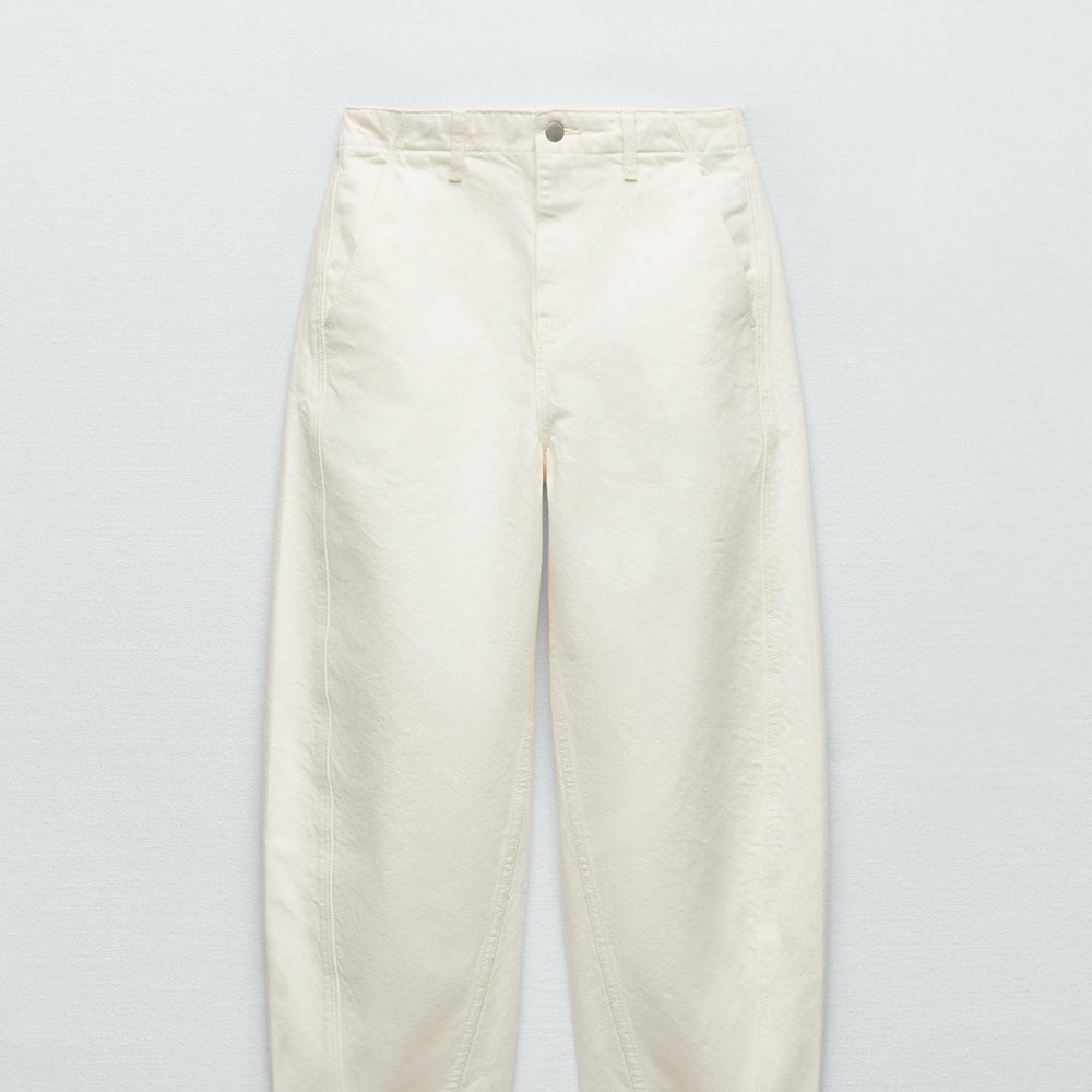 Zara Twisted Balloon Barrel Pants